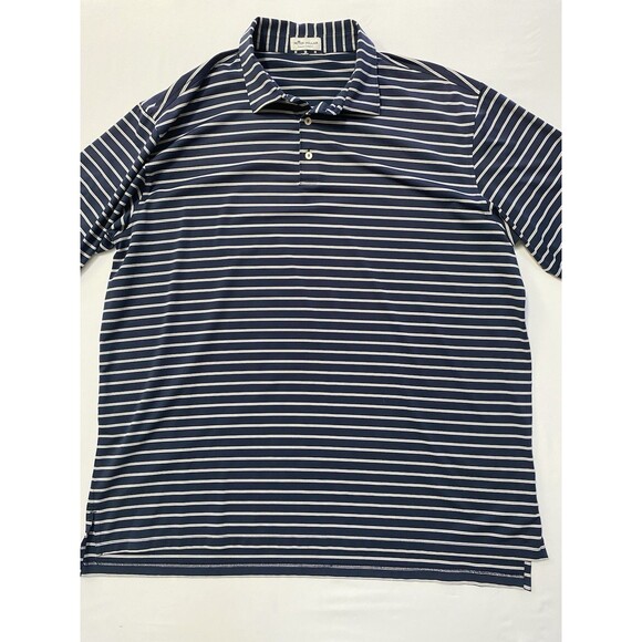 Peter Millar Other - Peter Millar Summer Comfort Polo XL Navy Striped Maker's Mark Star Hill Farm SIV